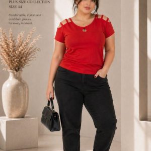تاپ زنانه سه بند قرمز